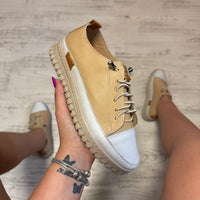 Pantofi damă casual cu șiret elastic din piele naturală Cod 786