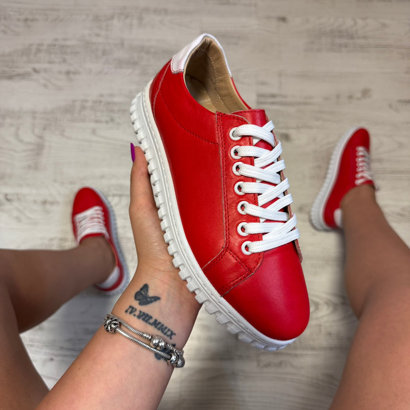 Pantofi damă casual cu șiret din piele naturală Cod 789