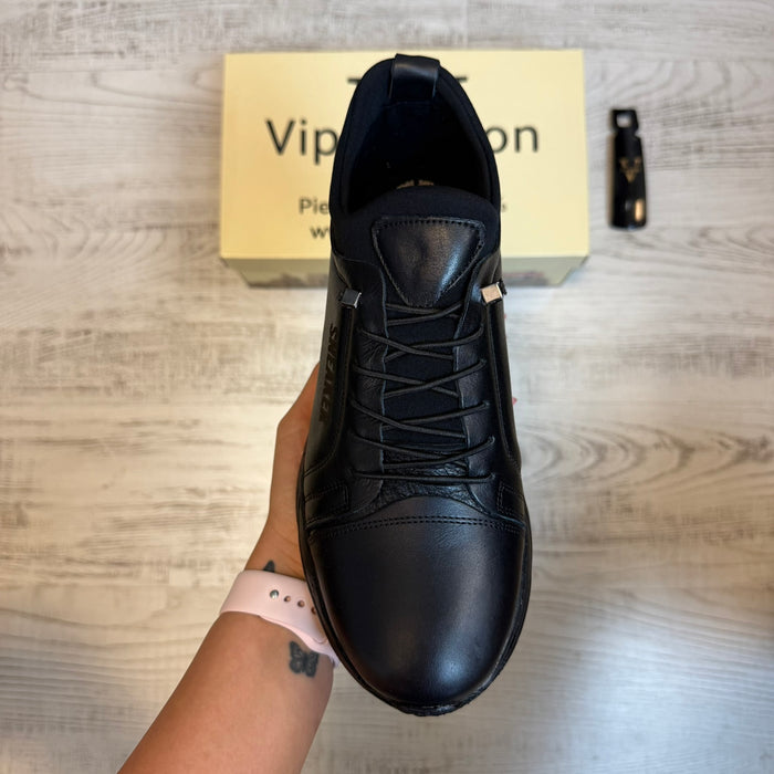 Pantofi Sport Barbati Cusuti SNEAKER Piele Naturala 100% cod 121