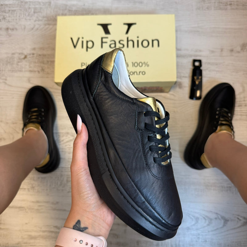 Pantofi din piele naturală pentru femei, eleganți, confortabili și rezistenți COD 9001