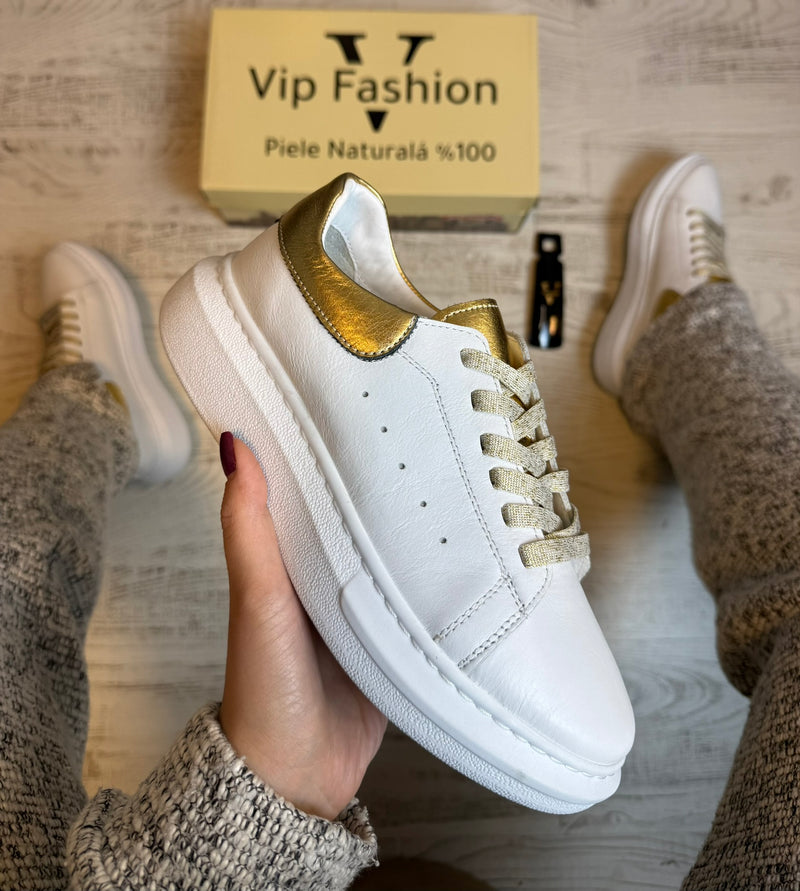 Pantofi din piele naturală pentru femei, eleganți, confortabili și rezistenți COD 899