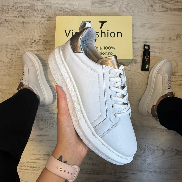 Pantofi din piele naturală pentru femei, eleganți, confortabili și rezistenți COD 882