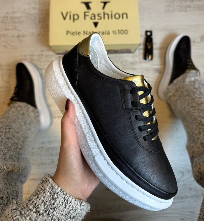 Pantofi din piele naturală pentru femei, eleganți, confortabili și rezistenți COD 901