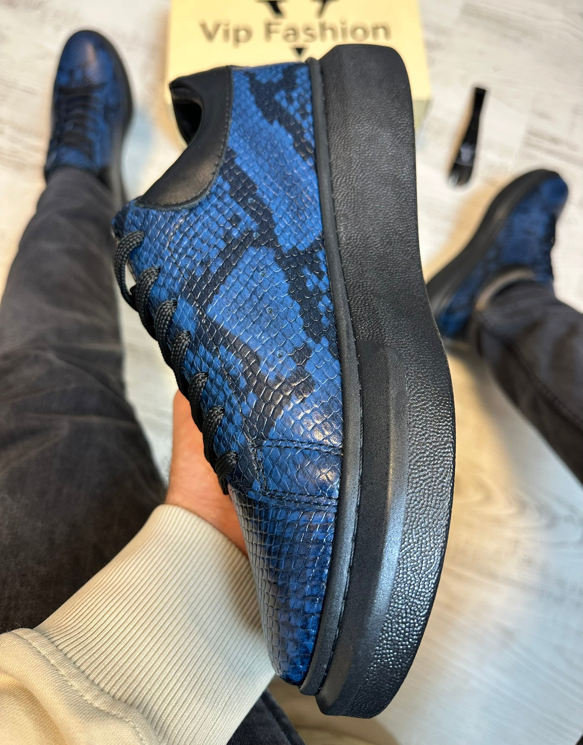 Pantofi Sport Barbati Siret Design Sarpe Piele Naturala 100% COD 912