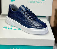 Pantofi Sport Casual Croco Piele Naturala Barbati  COD 938