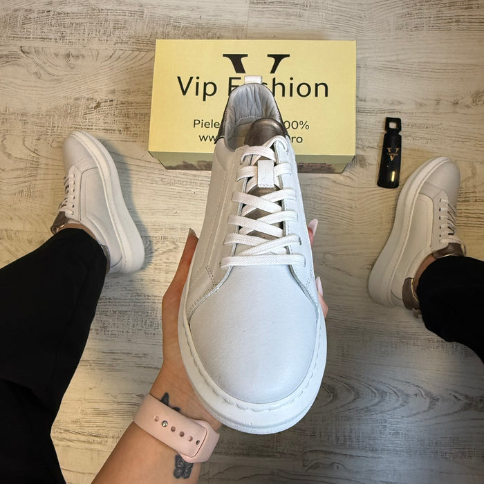 Pantofi din piele naturală pentru femei, eleganți, confortabili și rezistenți COD 882