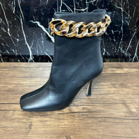 Botine Dama Negru cu lant sus 1153