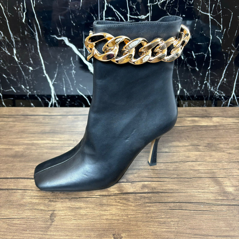 Botine Dama Negru cu lant sus 1153