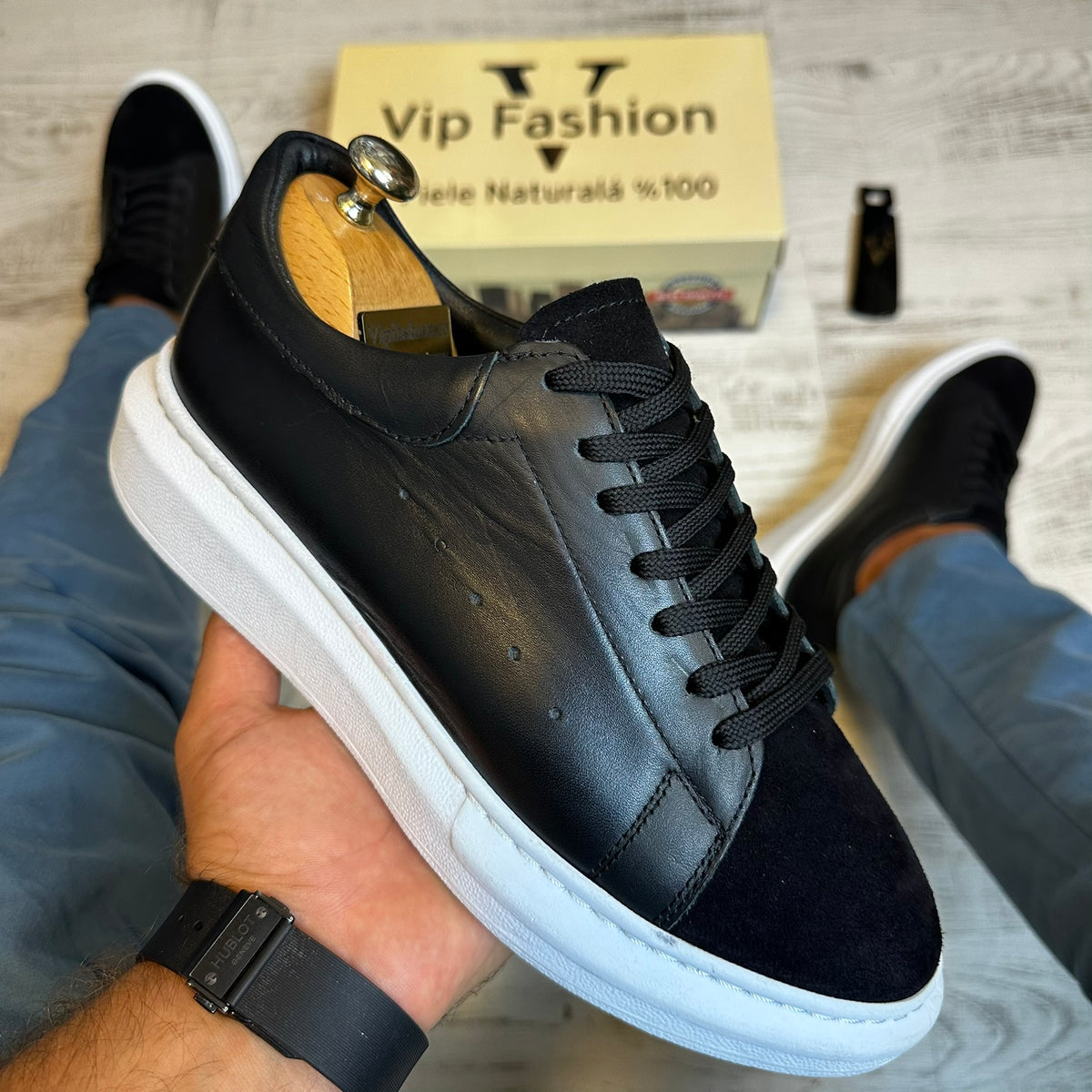 Pantofi Sport barbati Premium , usori , confortabili , Piele Naturala cod 824