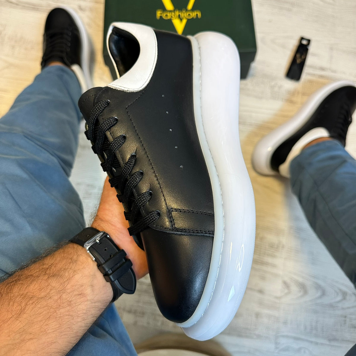 Pantofi Sport barbati Premium ,Talpa Silicon , Piele Naturala cod 831