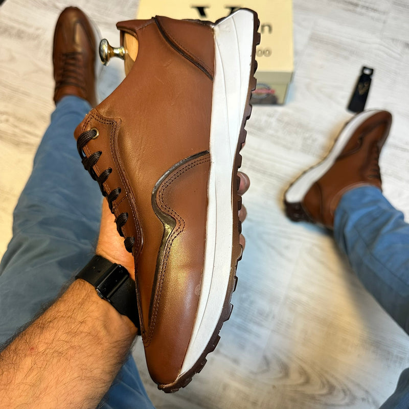 Pantofi Sport Casual Piele Naturala Barbati  COD 683