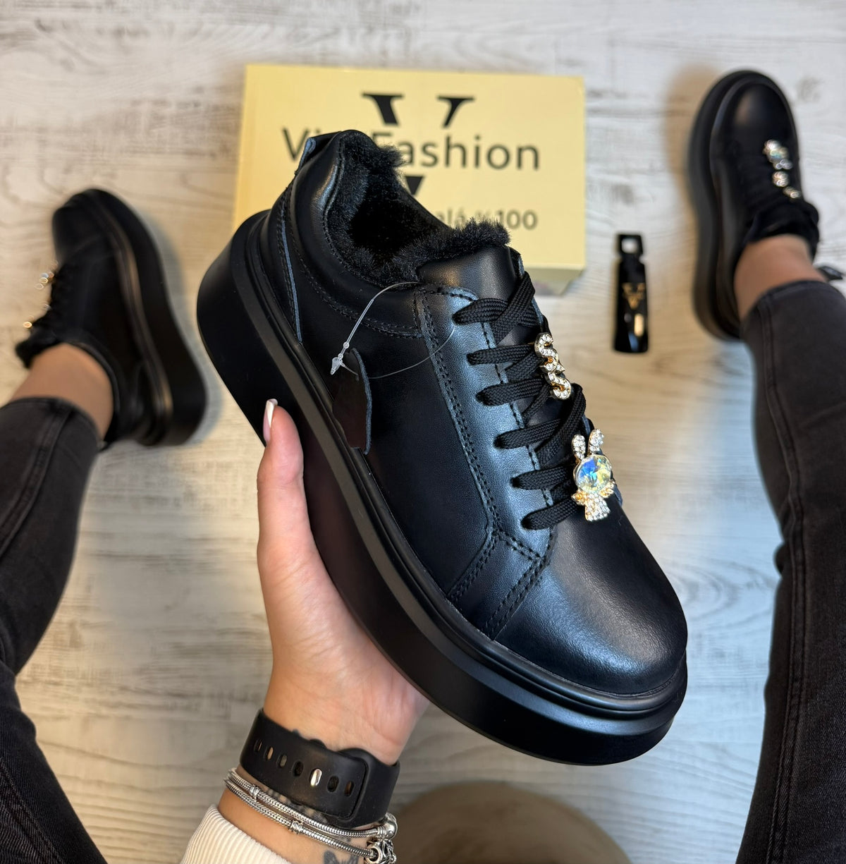 Pantofi Imblaniti din piele naturală pentru femei, marca Angel Blue – eleganți, confortabili și rezistenți COD 865