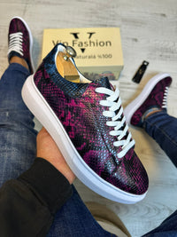 Pantofi Sport Casual Design Sarpe Piele Naturala Barbati COD 858