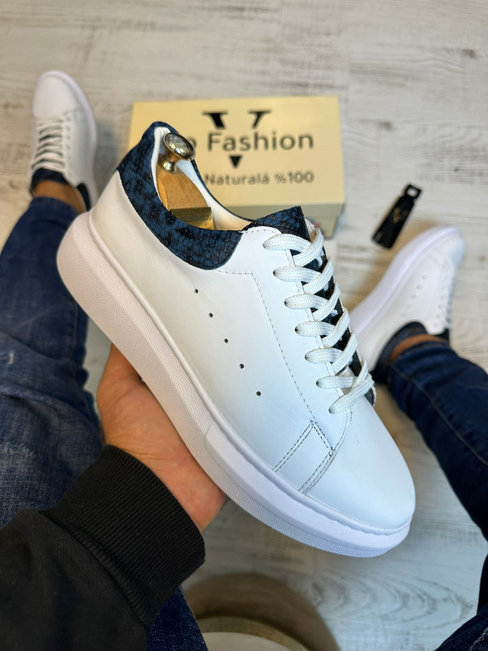 Pantofi Sport Casual Design Sarpe Piele Naturala Barbati COD 860