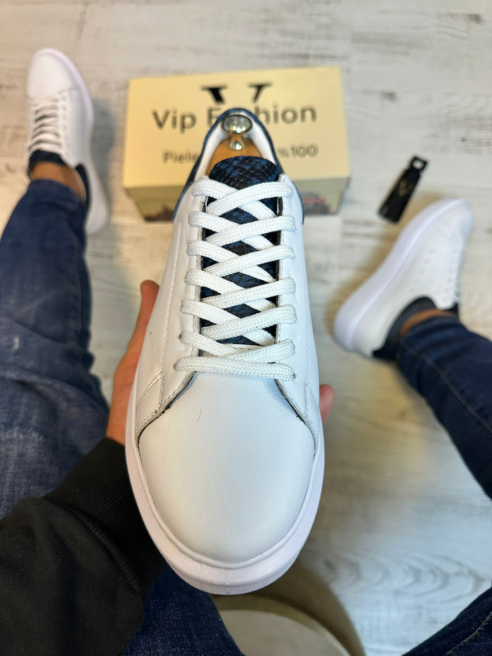 Pantofi Sport Casual Design Sarpe Piele Naturala Barbati COD 860