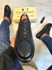 Pantofi Sport Casual Design Sarpe Piele Naturala Barbati COD 861