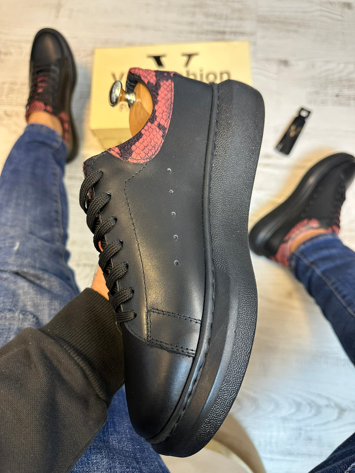 Pantofi Sport Casual Design Sarpe Piele Naturala Barbati COD 861