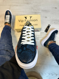 Pantofi Sport Casual Design Sarpe Piele Naturala Barbati COD 857