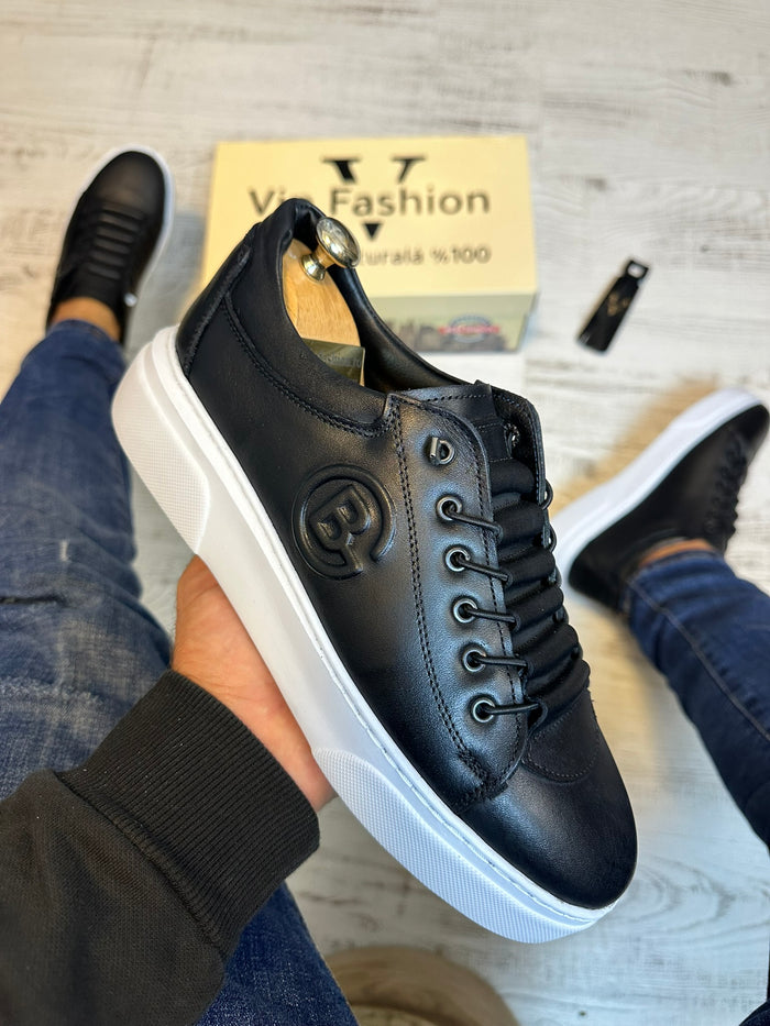 Pantofi Sport Barbati Siret Elastic Casual Piele Naturala 100% COD 862