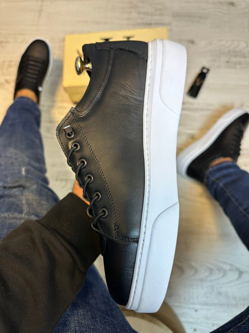 Pantofi Sport Barbati Siret Elastic Casual Piele Naturala 100% COD 862