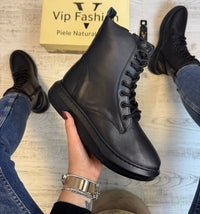 Ghete inalte din piele naturală 100% Imblanite, confortabile și rezistențente COD 885