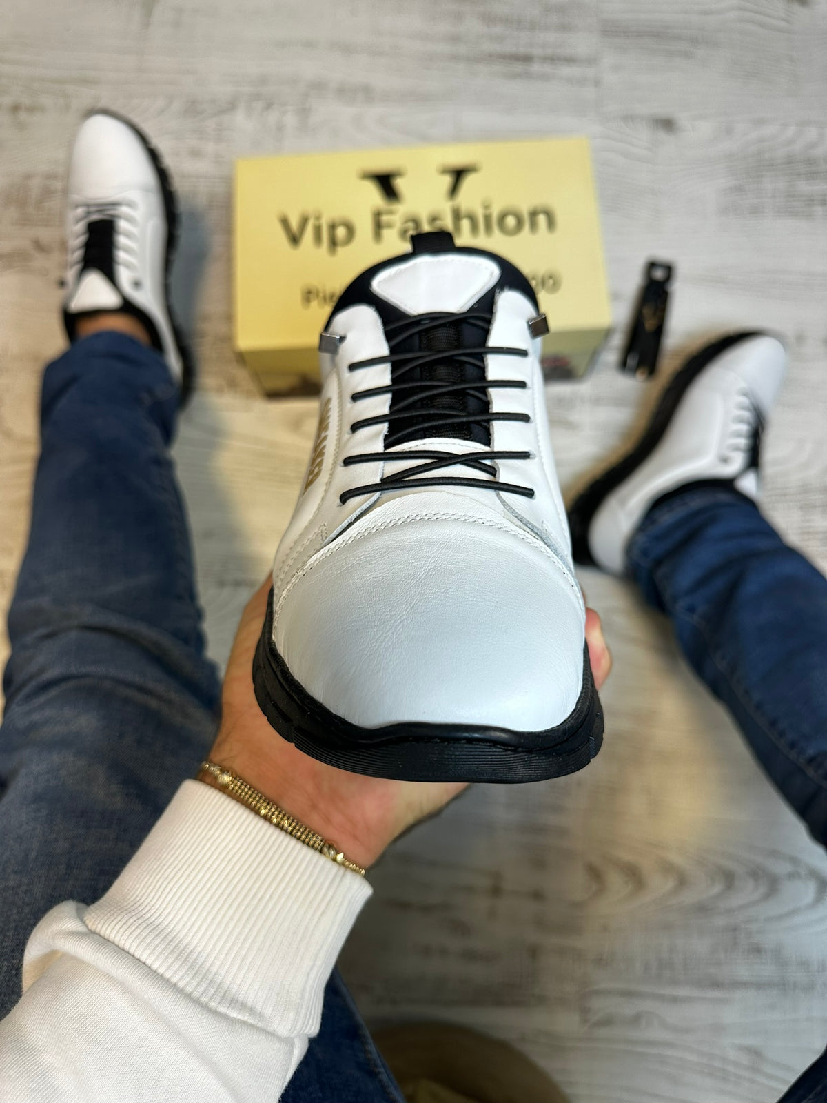 Adidasi barbati, Alb SNEAKER,usori  confortabili, Cusuti, Piele Naturala cod 867