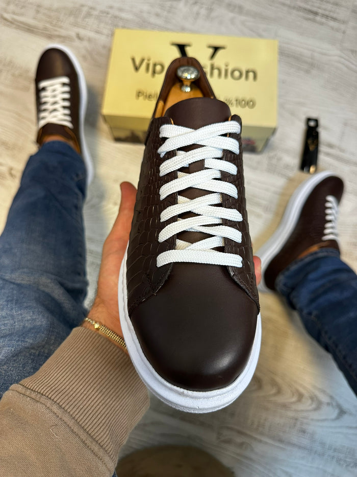 Pantofi Sport stil Sarpe Cusuti  Casual Piele Naturala 100% COD 889