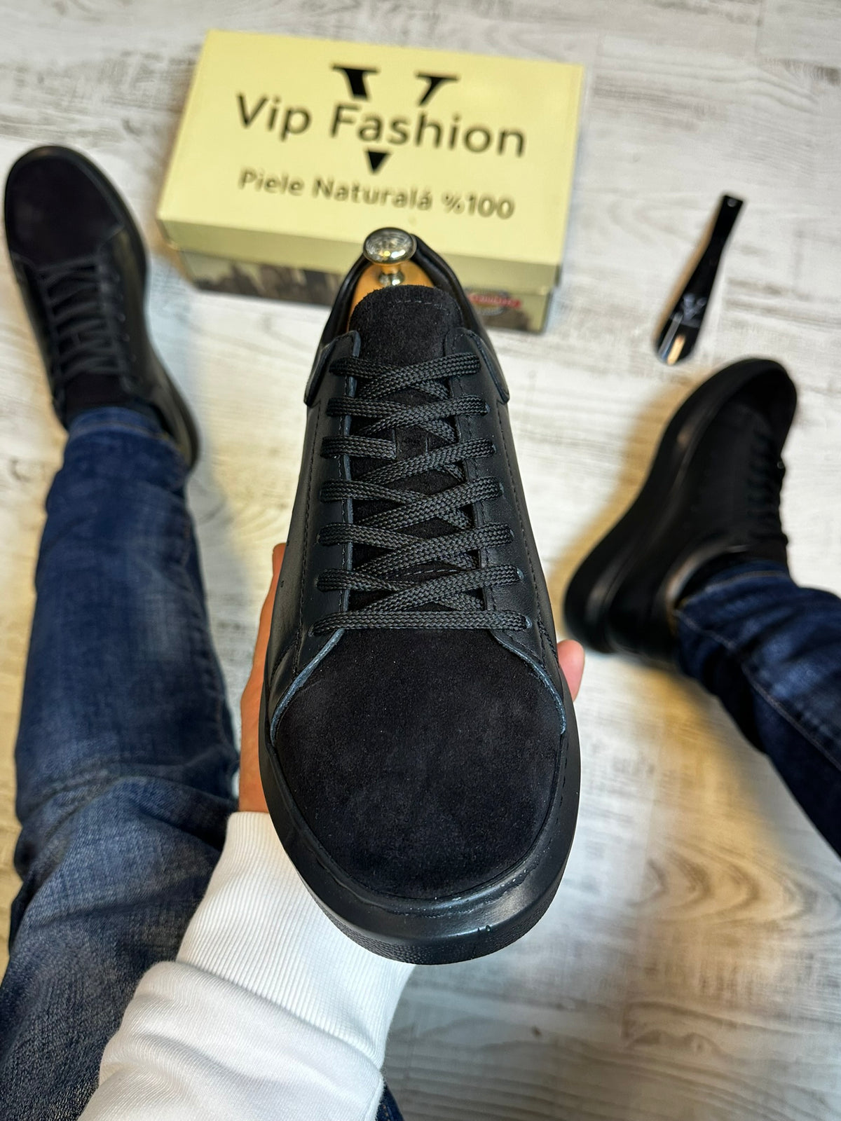 Pantofi Sport barbati Premium , cusuti , Piele Naturala cod 906