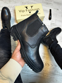 Ghete Moderne Imblanite din Piele Naturală 100 % pentru Bărbați COD 907