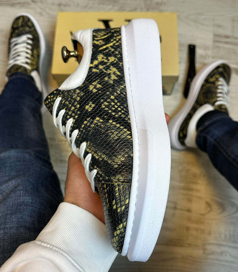 Pantofi Sport Barbati Siret Design Sarpe Piele Naturala 100% COD 910