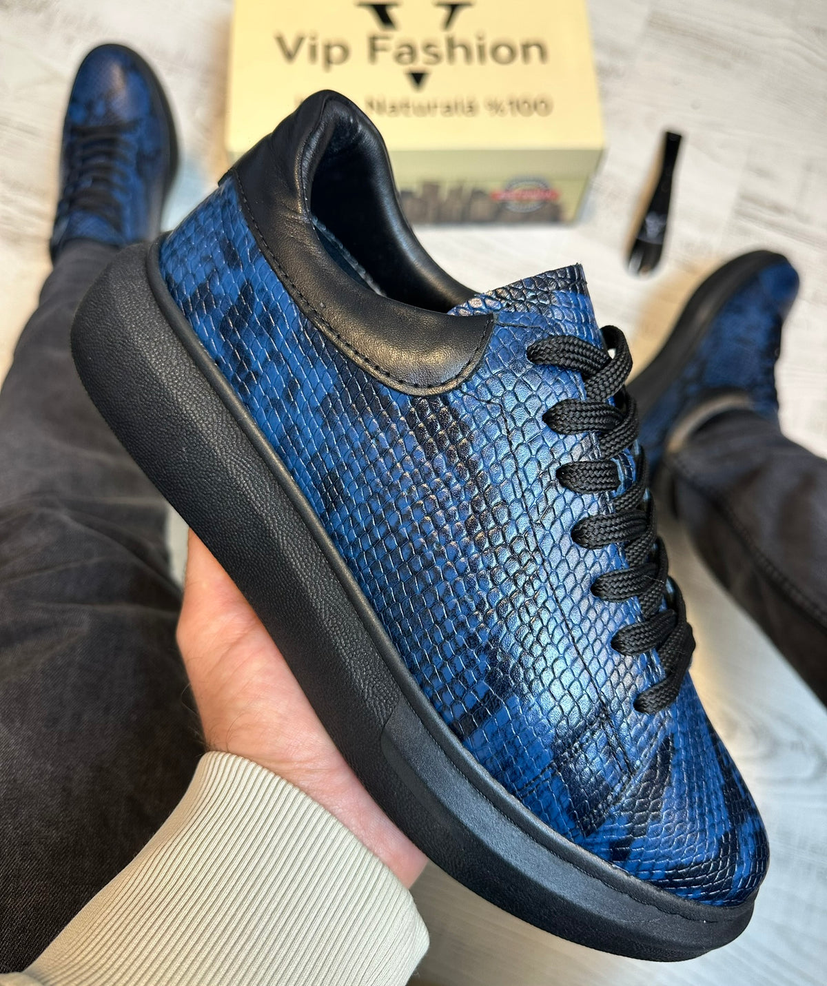 Pantofi Sport Barbati Siret Design Sarpe Piele Naturala 100% COD 912