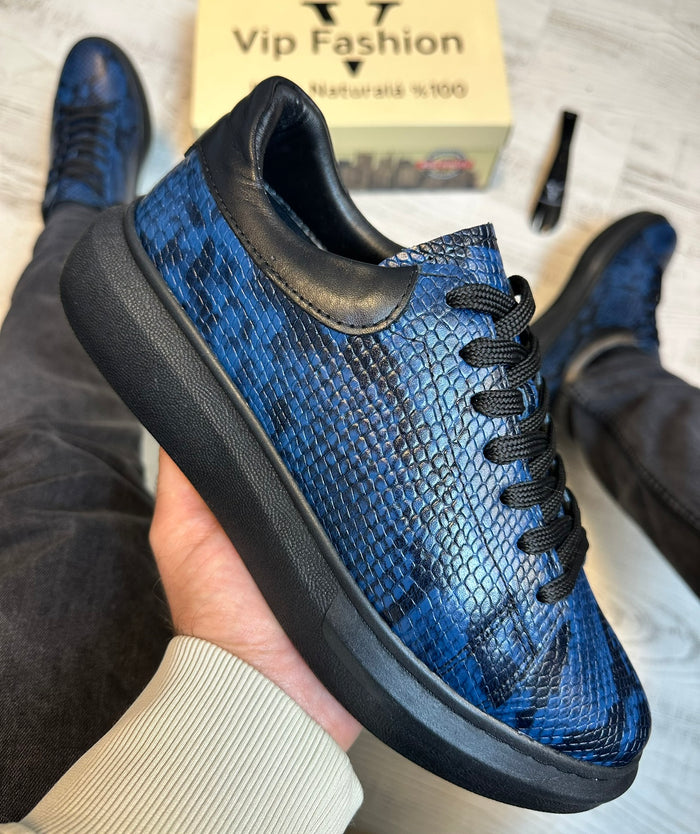 Pantofi Sport Barbati Siret Design Sarpe Piele Naturala 100% COD 912