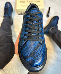 Pantofi Sport Barbati Siret Design Sarpe Piele Naturala 100% COD 912