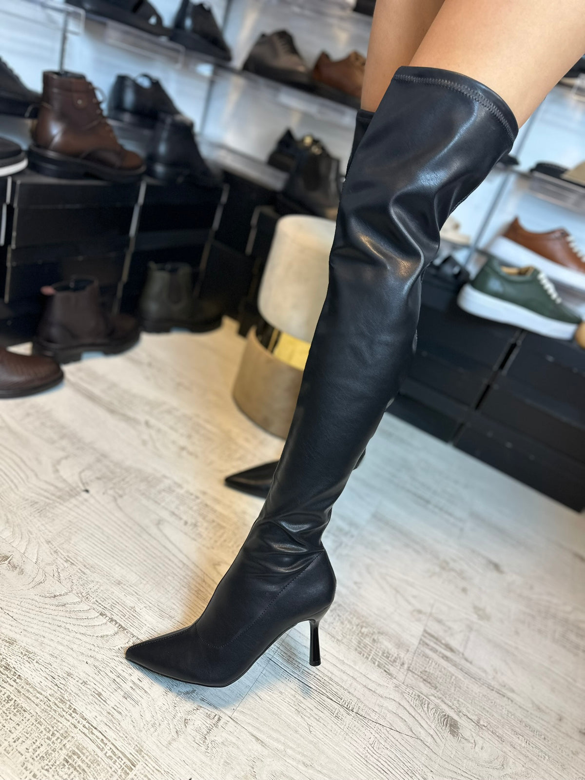 Cizme Inalte Piele Eco cod 913