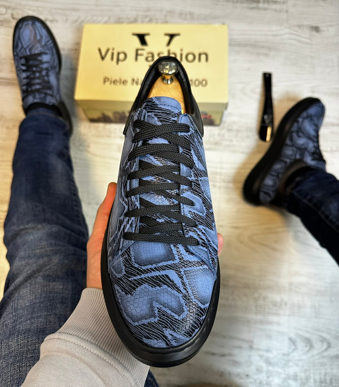 Pantofi Sport Barbati Siret Design Sarpe Piele Naturala 100% COD 917