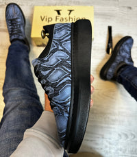 Pantofi Sport Barbati Siret Design Sarpe Piele Naturala 100% COD 917