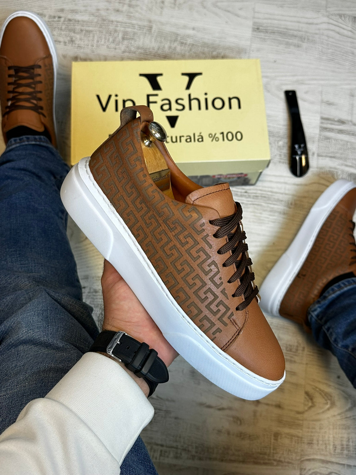 Pantofi Sport Barbati Siret Design VSC Piele Naturala 100% COD 921