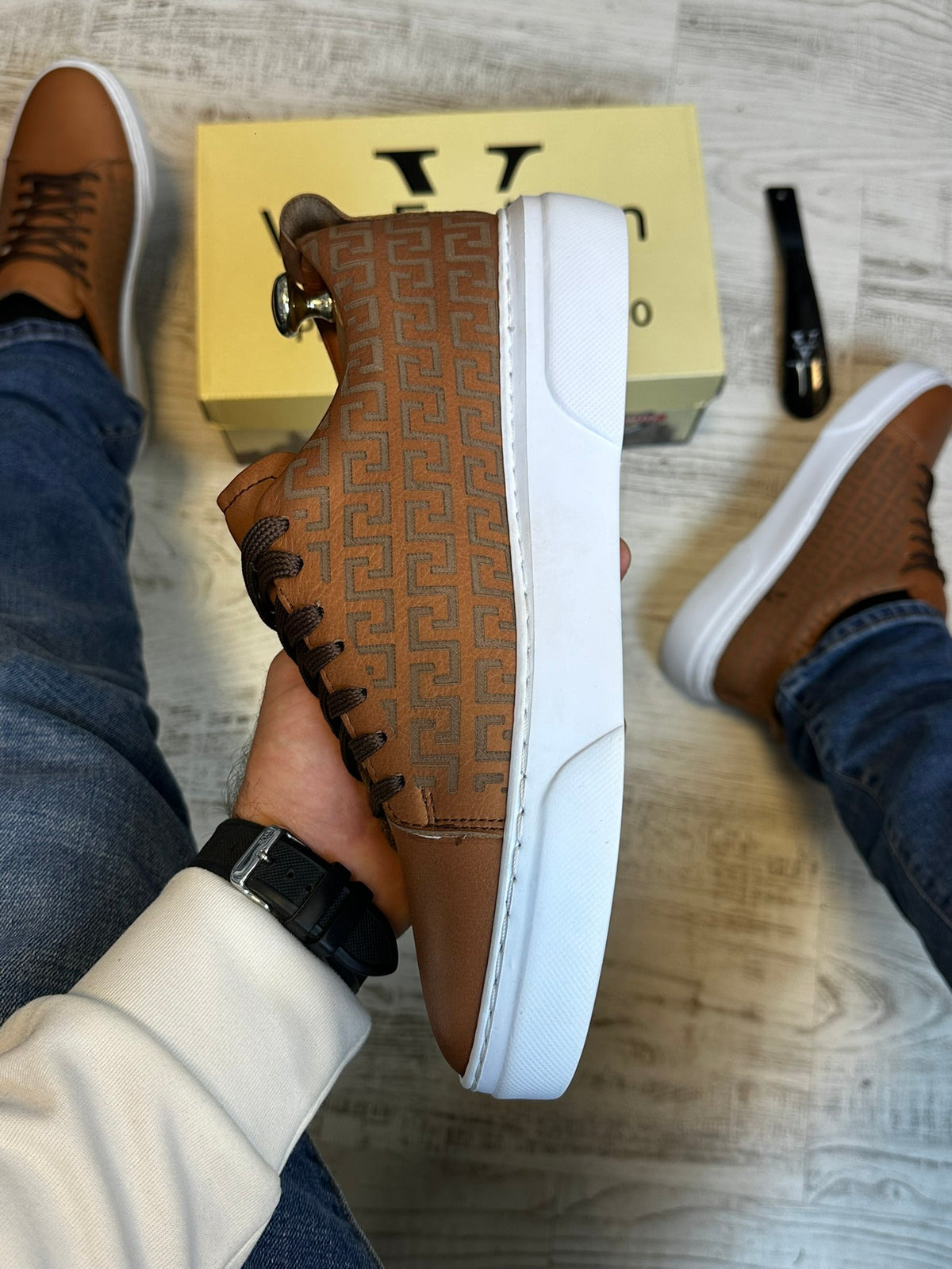 Pantofi Sport Barbati Siret Design VSC Piele Naturala 100% COD 921