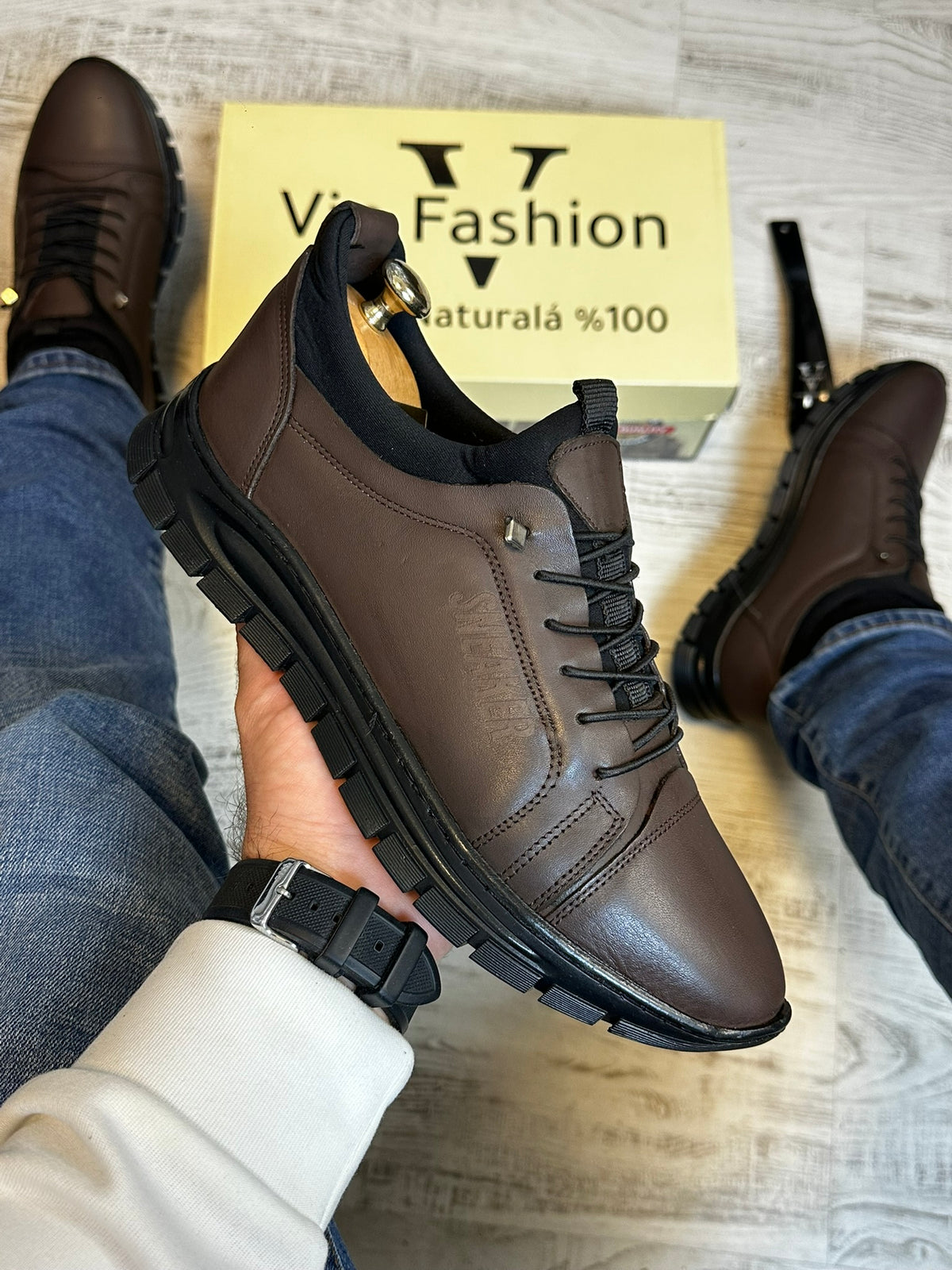 Pantofi SNEAKERS Barbati  , usori confortabili , Cusuti , Piele Naturala cod 716