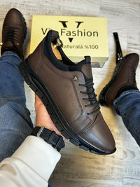 Pantofi SNEAKERS Barbati  , usori confortabili , Cusuti , Piele Naturala cod 716