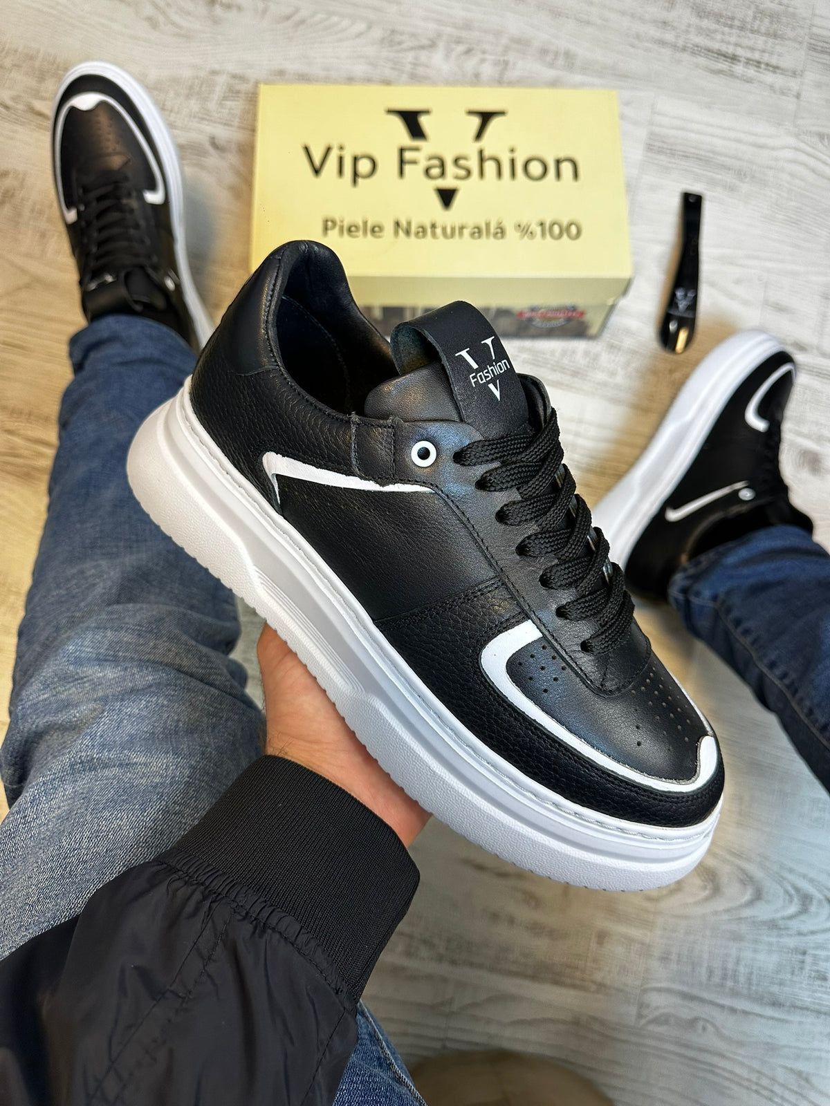 Pantofi Sport Premium Barbati Moderni Model Nou  Piele Naturala Cod 929