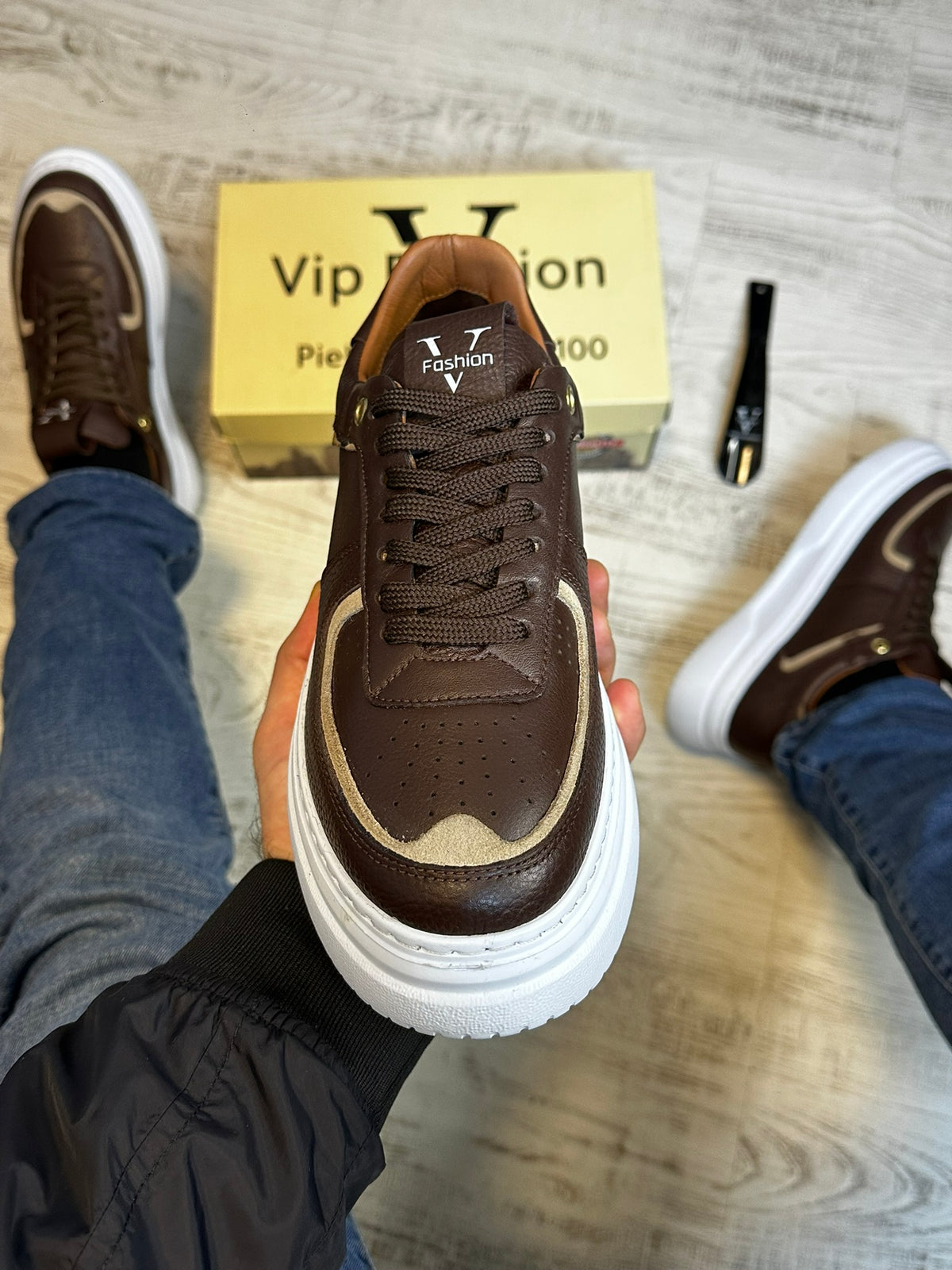 Pantofi Sport Premium Barbati Moderni Model Nou  Piele Naturala Cod 930