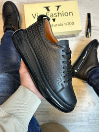 Pantofi Sport Barbati Siret Design VSC NEGRU  Piele Naturala 100% COD 932