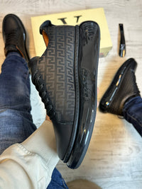 Pantofi Sport Barbati Siret Design VSC NEGRU  Piele Naturala 100% COD 932