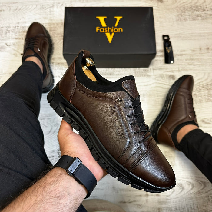 Pantofi SNEAKERS Barbati  , usori confortabili , Cusuti , Piele Naturala cod 716
