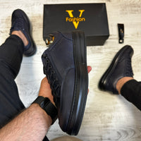 Pantofi SNEAKERS Barbati Indigo , usori confortabili , Cusuti , Piele Naturala cod 715