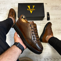 Pantofi SNEAKERS Barbati , usori confortabili , Cusuti , Piele Naturala cod 713