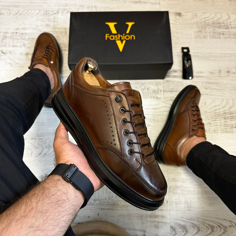 Pantofi SNEAKERS Barbati , usori confortabili , Cusuti , Piele Naturala cod 713