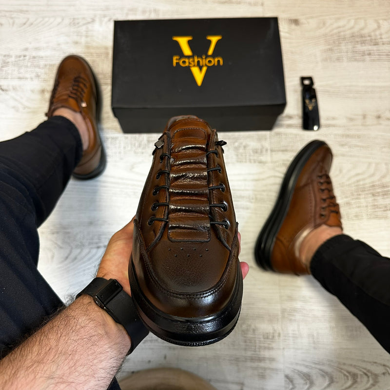 Pantofi SNEAKERS Barbati , usori confortabili , Cusuti , Piele Naturala cod 713
