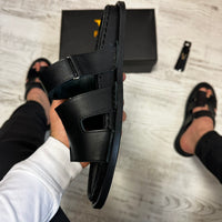 Papuci Barbati Premium Cusuti Din Piele Naturala 100% COD 756